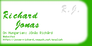 richard jonas business card