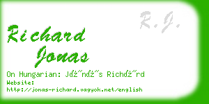 richard jonas business card